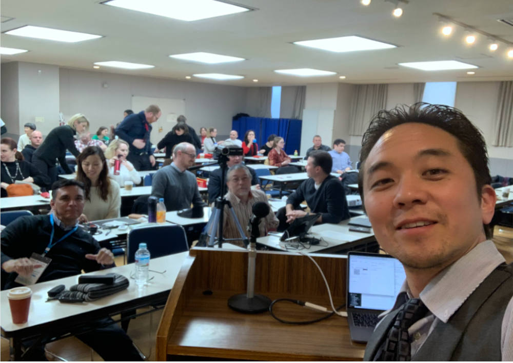 AESローレンス先生のプレゼンテーション会議に集まった人たち