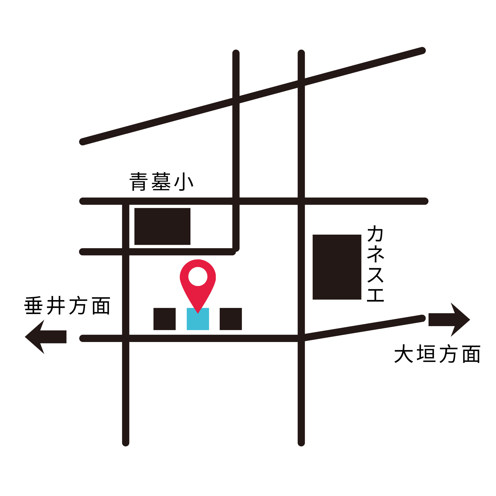 大垣市・垂井地図 AES英会話